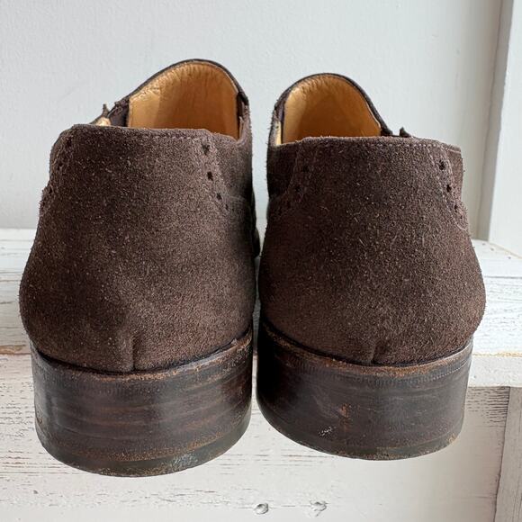 Mens Suede Dress Shoes 9.5 Dark Academia Quiet Luxury OldMoney Handmade Italian main image 3